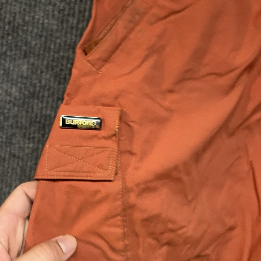 Burton Snow Pants Mens XL Orange Mesh Lined Insulated Waterproof Pockets - Picture 8 of 12